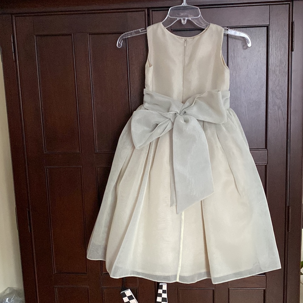 NWOT sz 6 special Occasion/ flower girl dress in sage green. Lined/tulle under - Picture 3 of 16